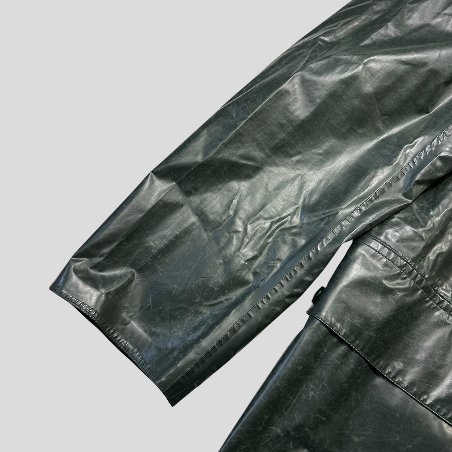 Prada Milano 2015 Taped Seam Toffee Wrapper Technical Jacket - IT50