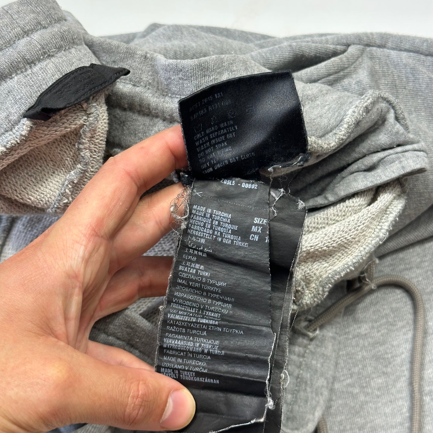 Prada Milano 2015 Red Tab Baggy Grey Cotton Shorts - L