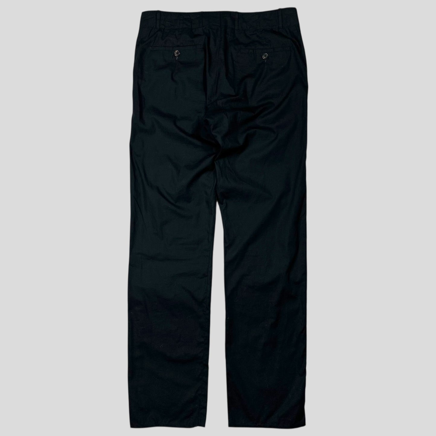 Miu Miu 2006 Minimalist Black Cotton Smart Trousers - IT48 (M)