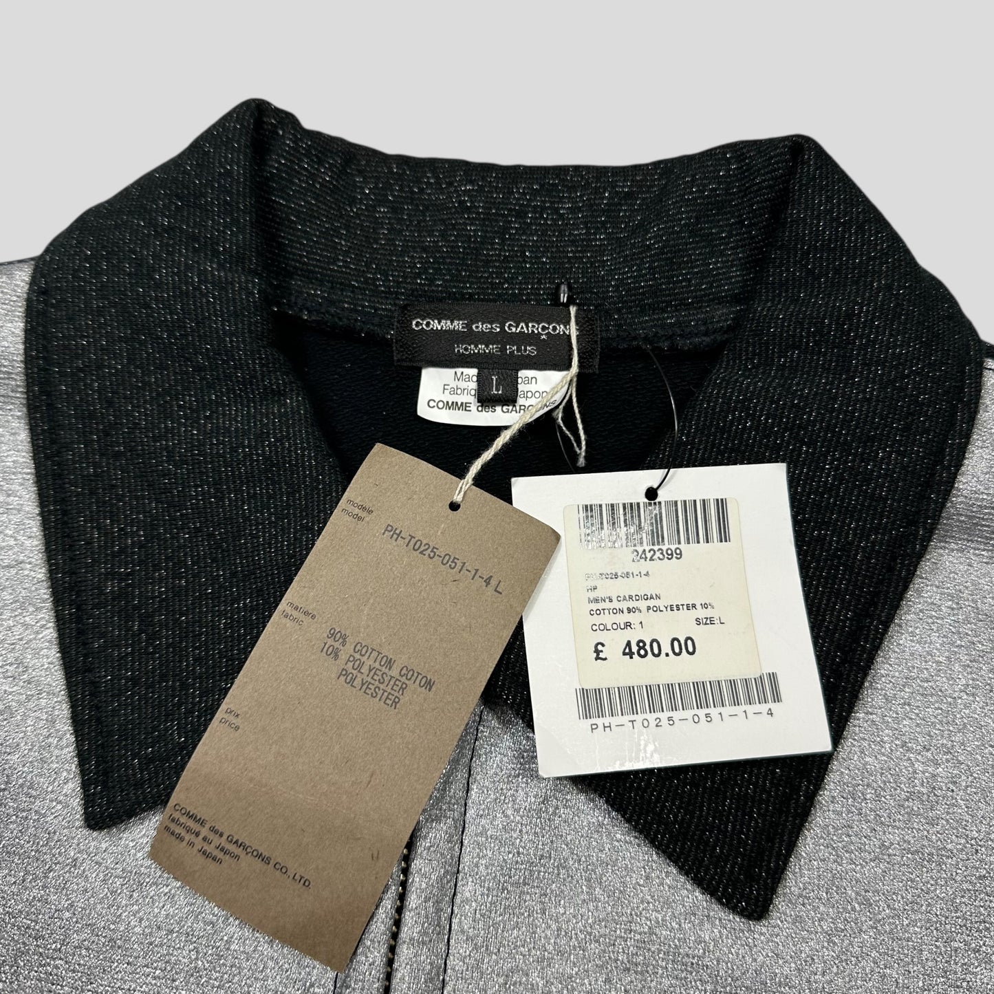 CDG Homme 2011 Silver Glitter Tri-pocket Work Jacket - L (M)