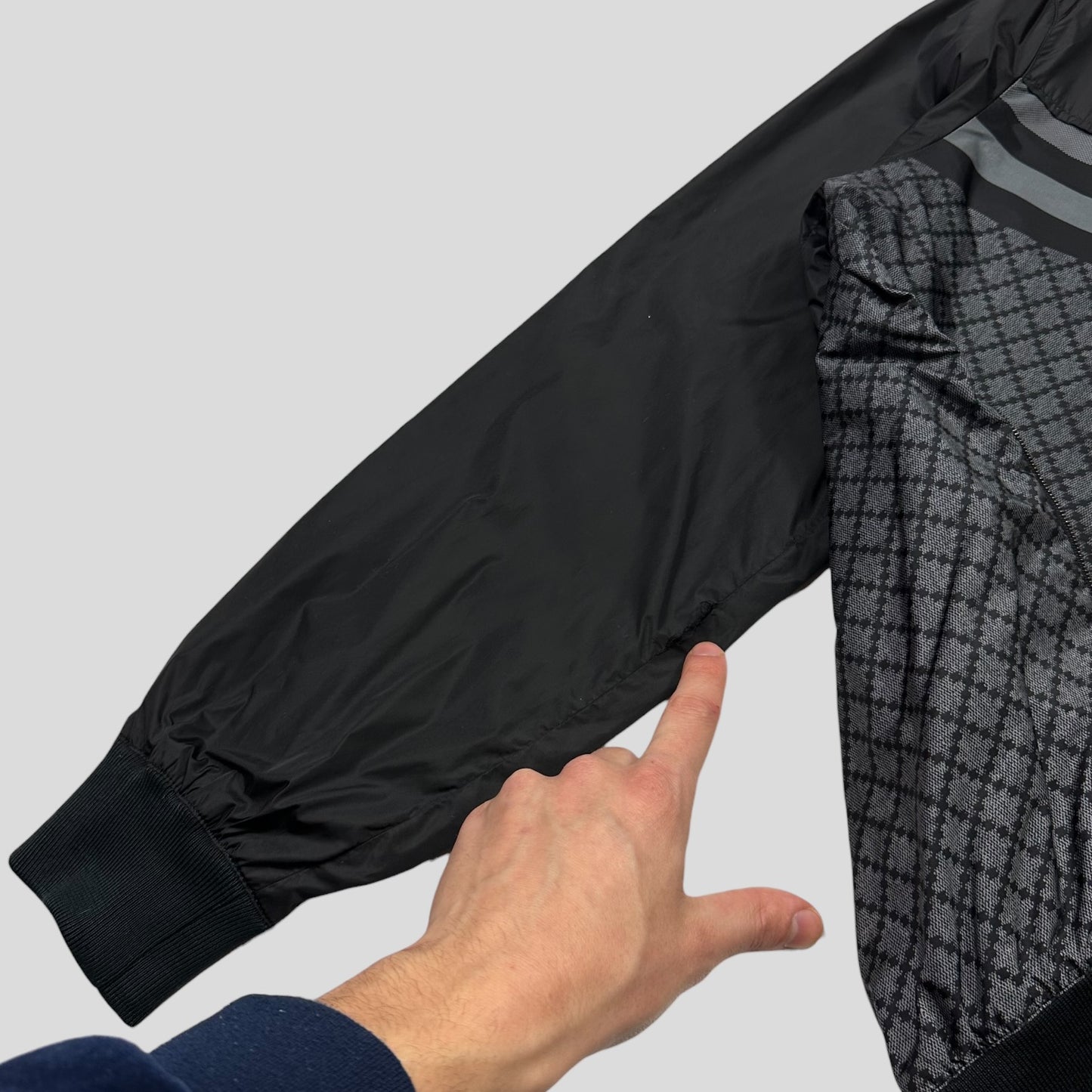 Gucci 2011 Monogram Stripe Panelled Nylon Windbreaker - M