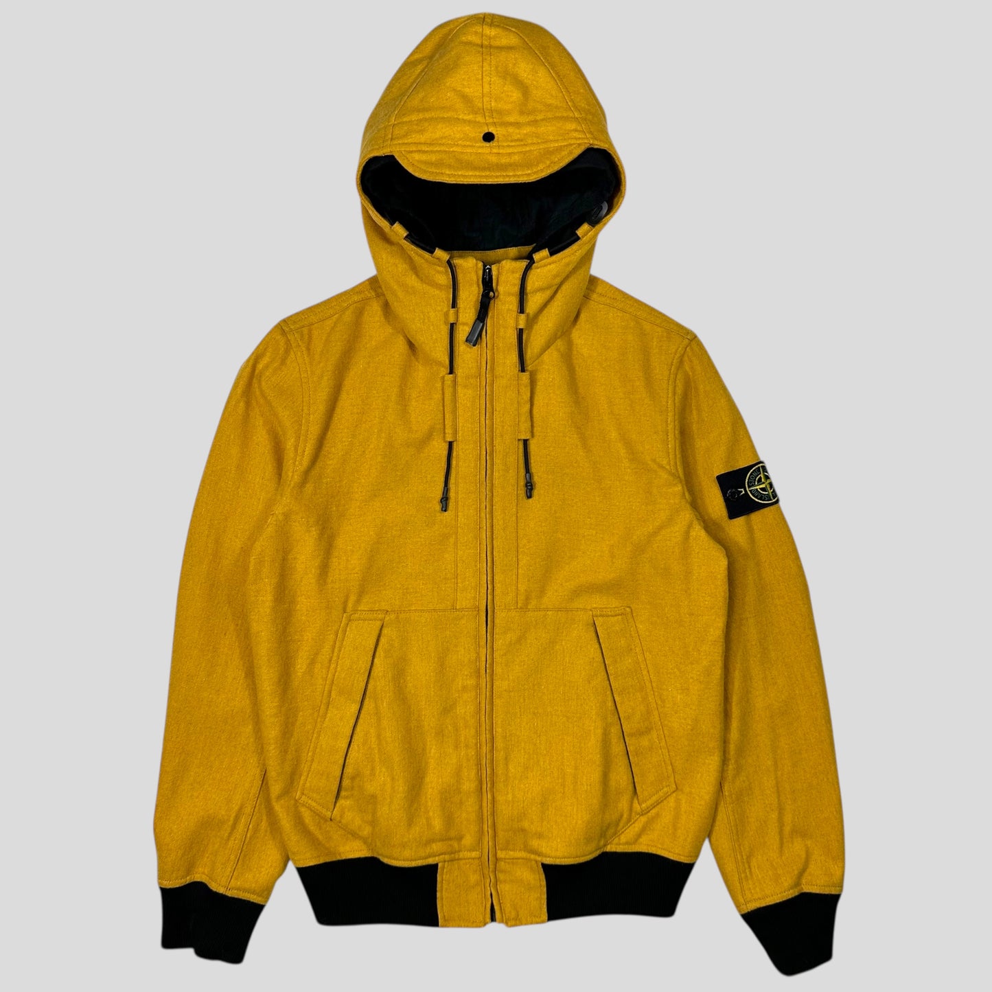 Stone Island AW14 Mélange Wool Poly Double Hood Jacket - M