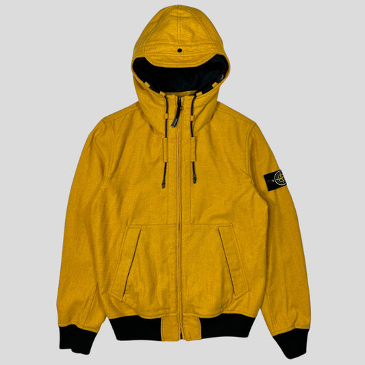 Stone Island AW14 Mélange Wool Poly Double Hood Jacket - M