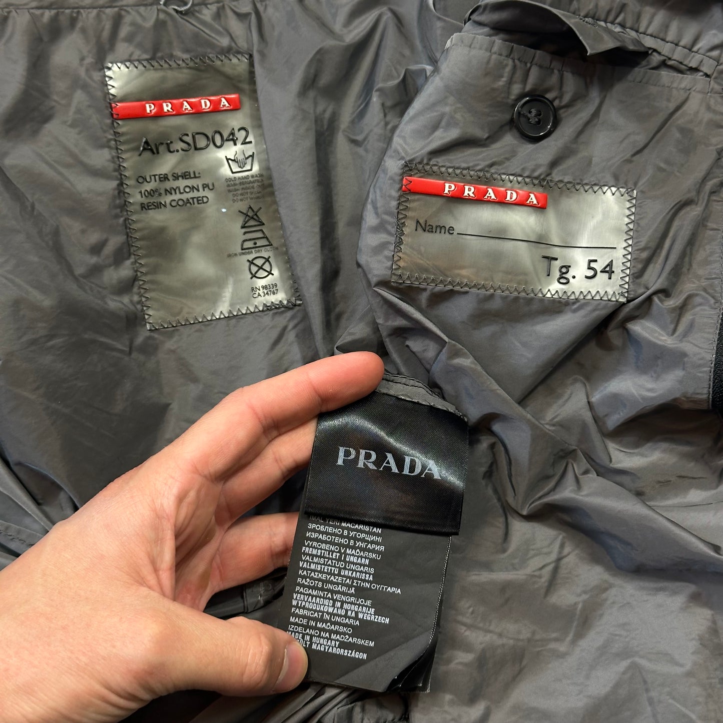 Prada Sport 2014 Nylon PU Shimmer Blazer Jacket - IT54 (L)
