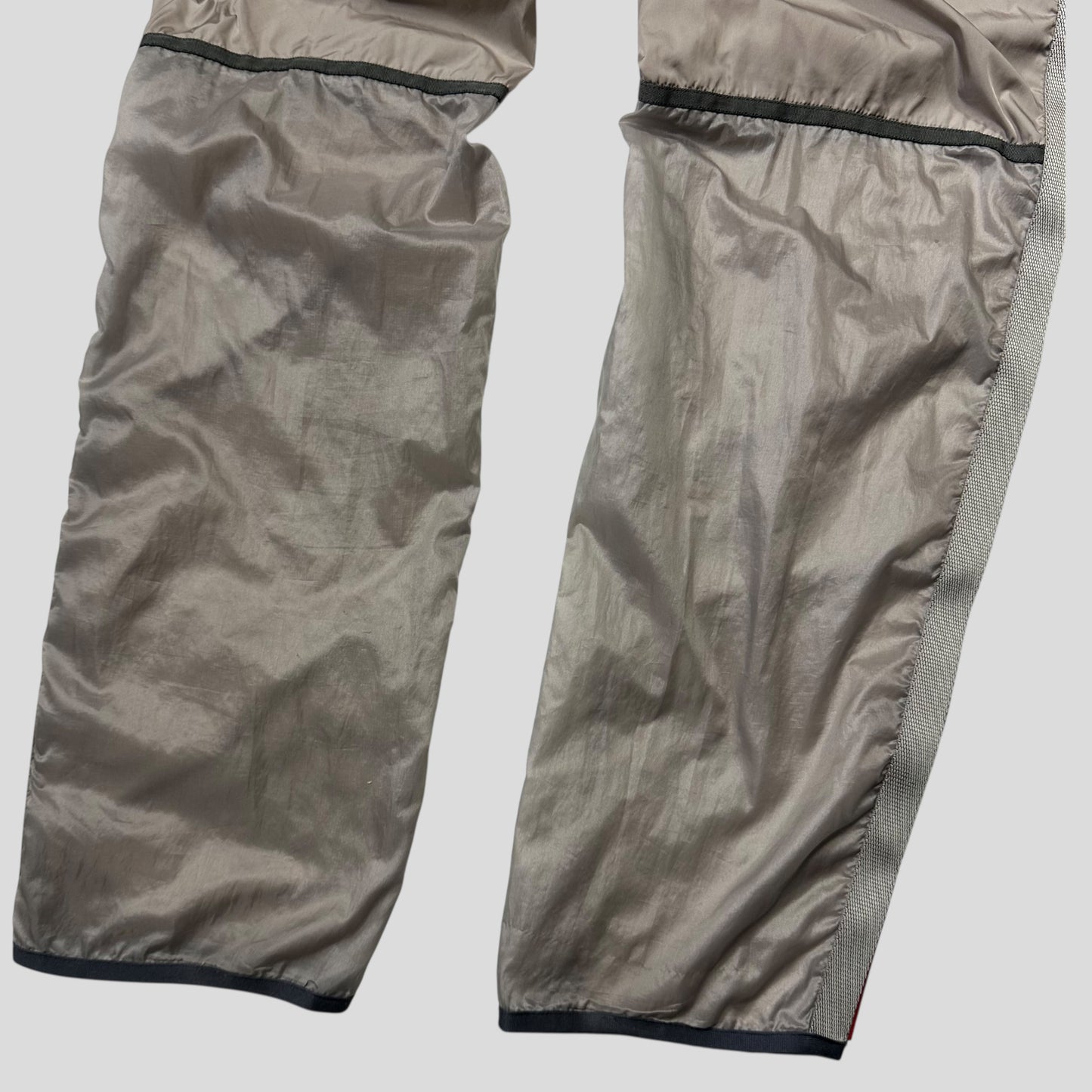 Prada Sport SS00 Transparent Panel Technical Nylon Trackpants - IT48