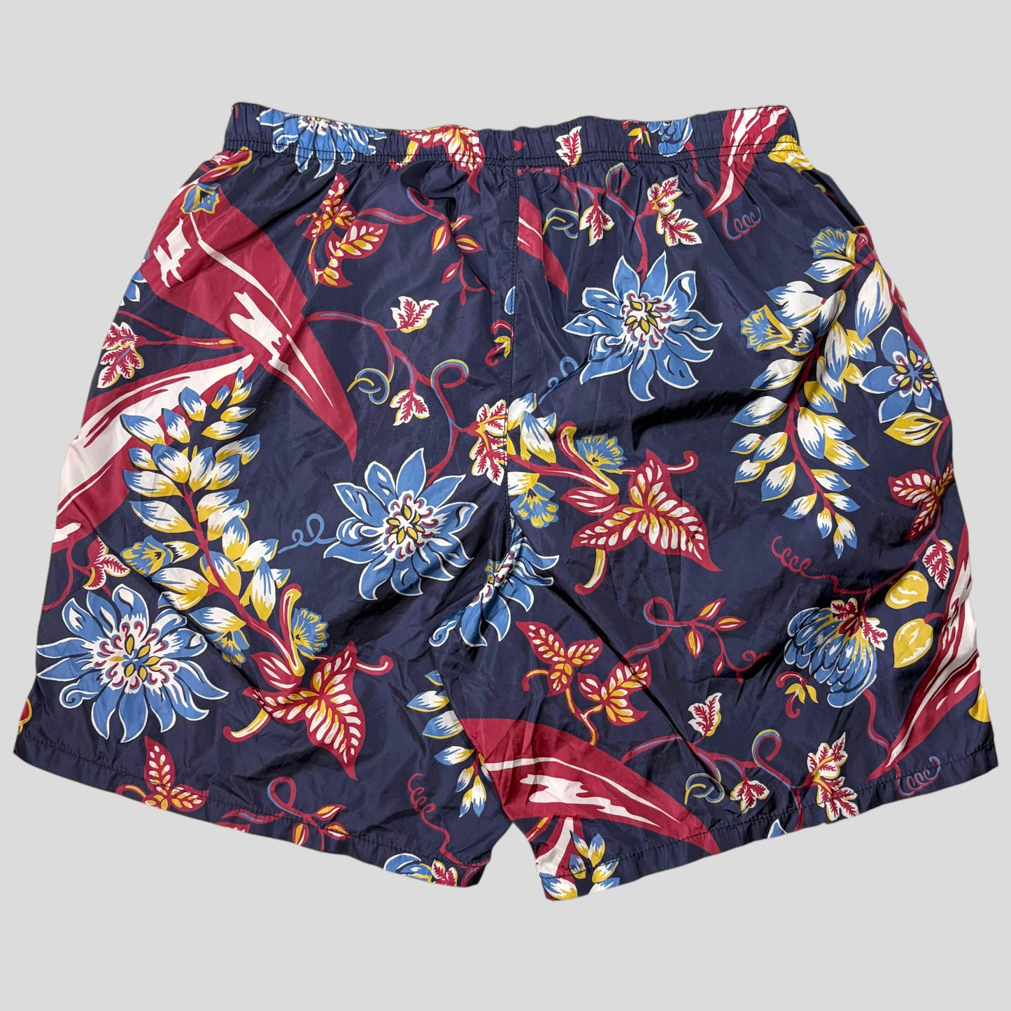 Prada 2014 Floral Nylon Red Tab Logo Shorts + Bag - IT44