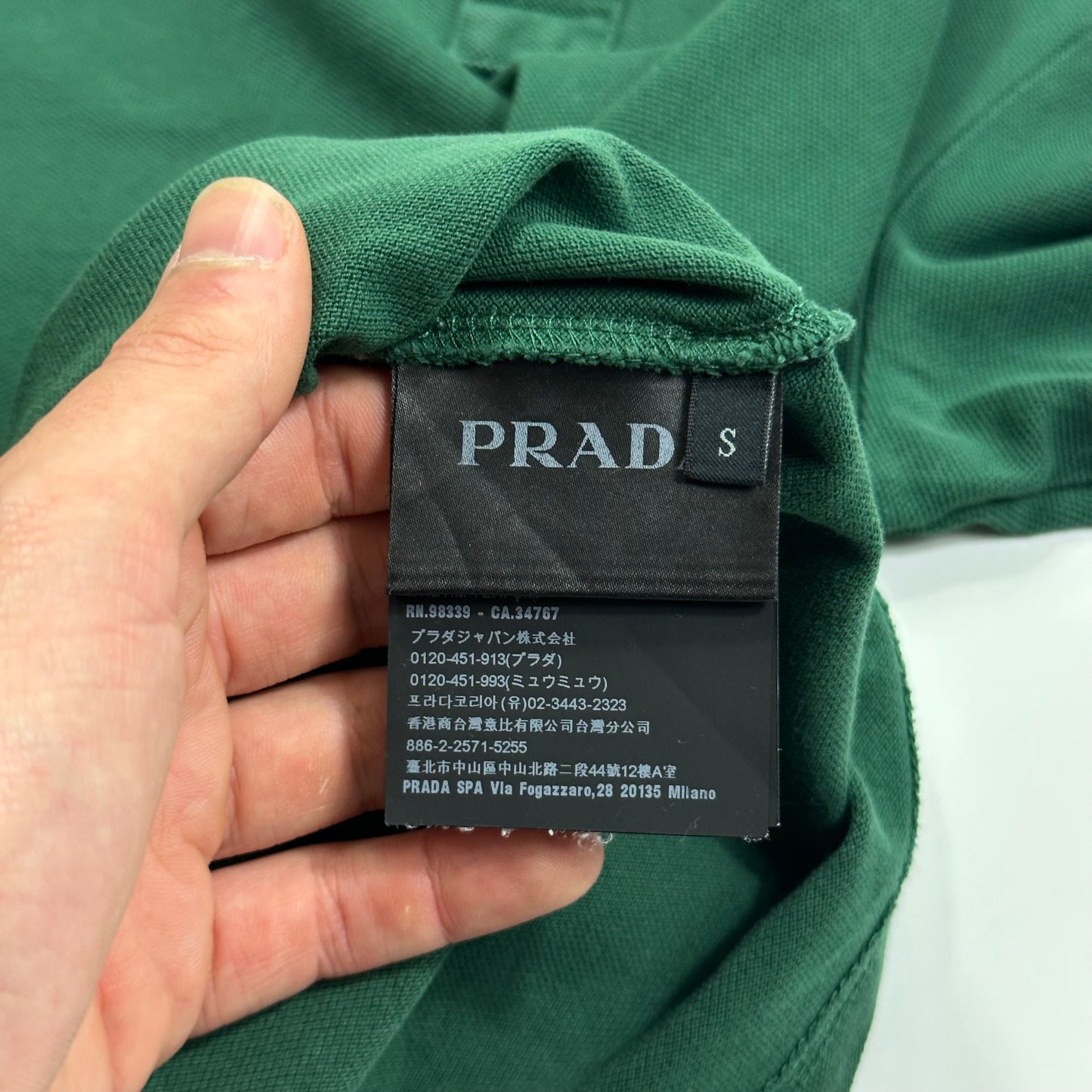 Prada Milano 2021 Forest Green Polo Shirt - S