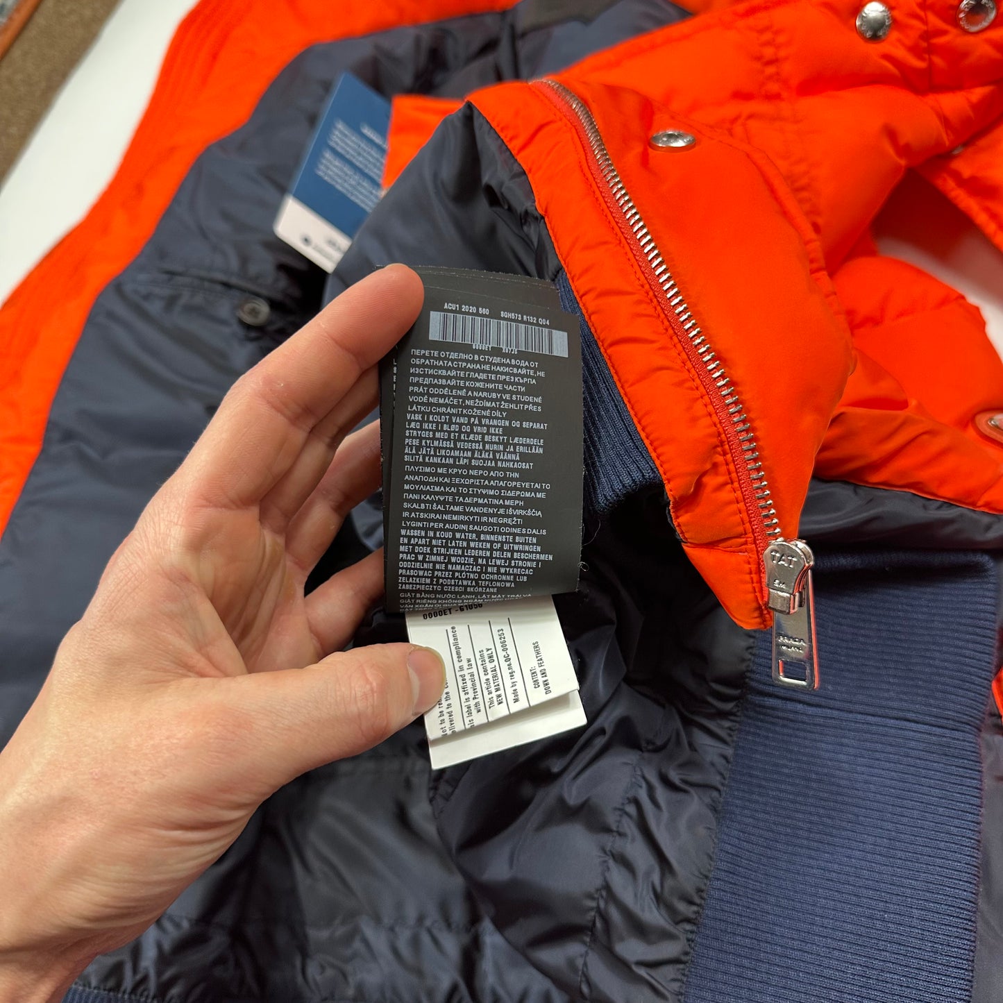 Prada Milano 2020 Orange Nylon Puffer Jacket - IT56 (L/XL)