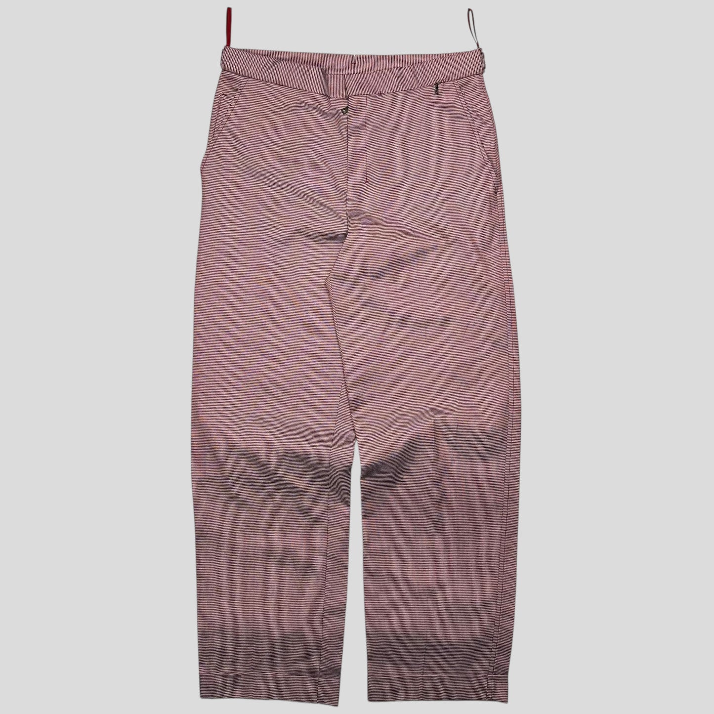 Prada Sport 2001 SAMPLE Houndstooth Stash Pocket Trousers - M