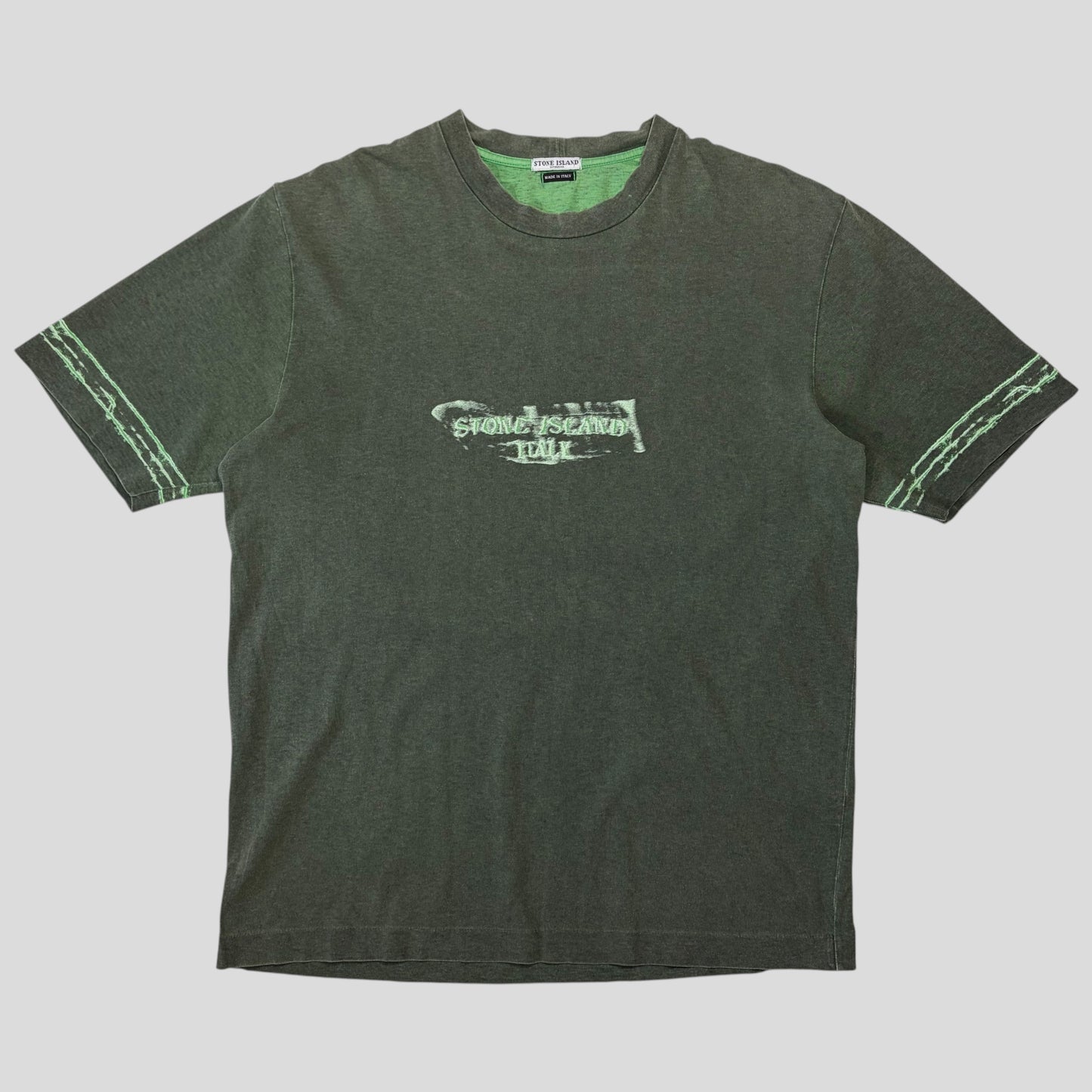 Stone Island SS03 Sublimation Acid Print Marina Logo T-shirt - XL (L)
