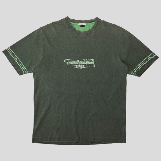 Stone Island SS03 Sublimation Acid Print Marina Logo T-shirt - XL (L)