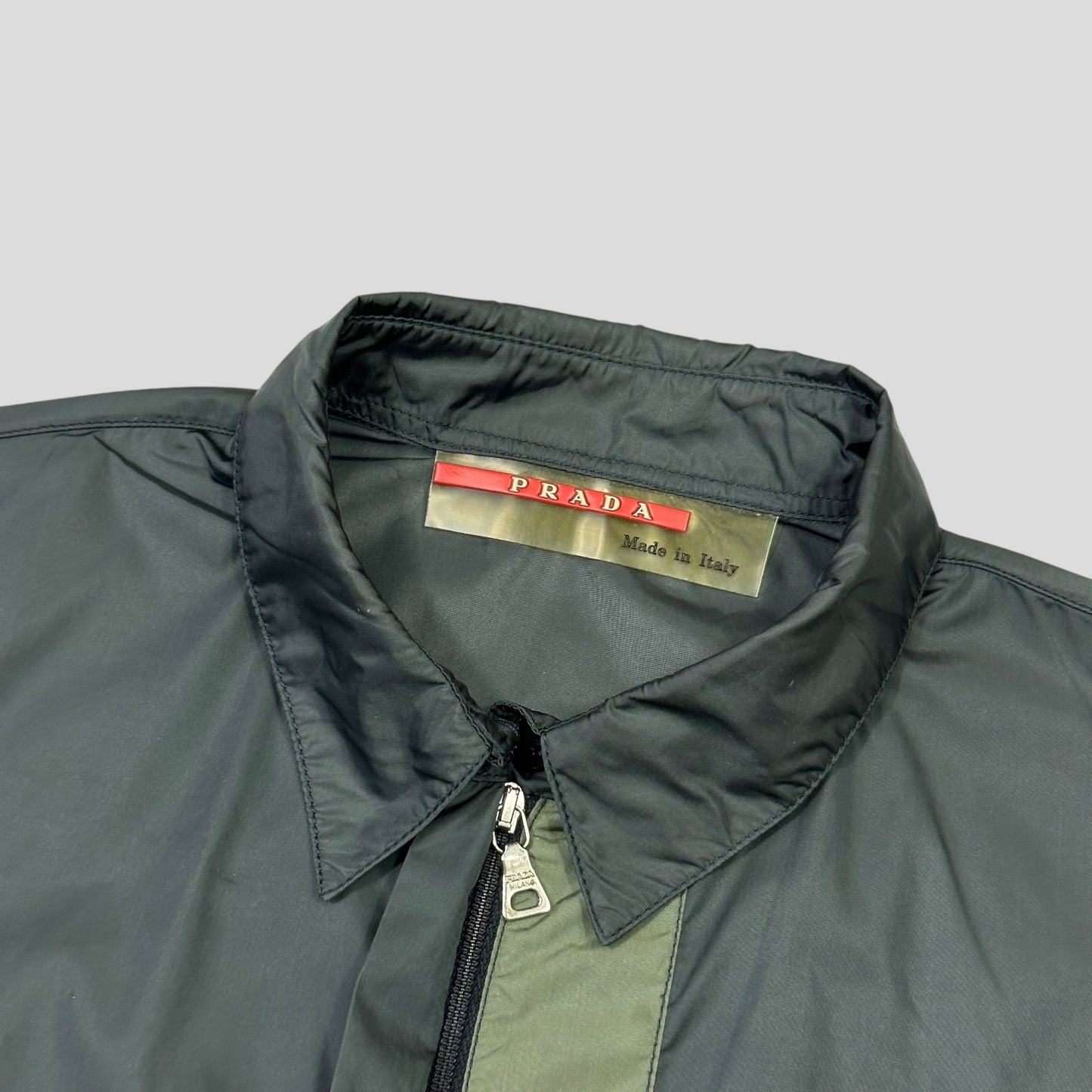 Prada Sport 1999 Nylon Panelled Zip-up Shirt - S/M