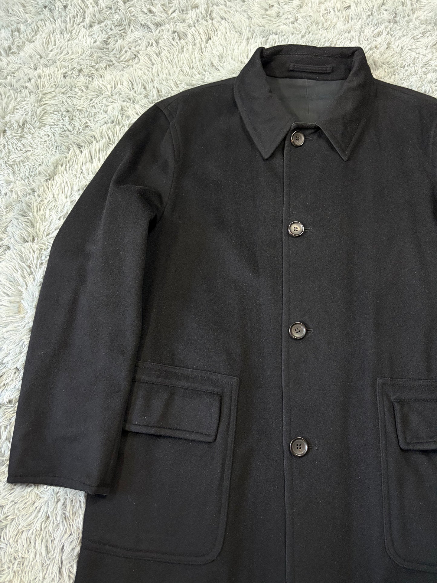 Gucci by Tom Ford 1999 Reversible Wool & Cotton Car Coat - L