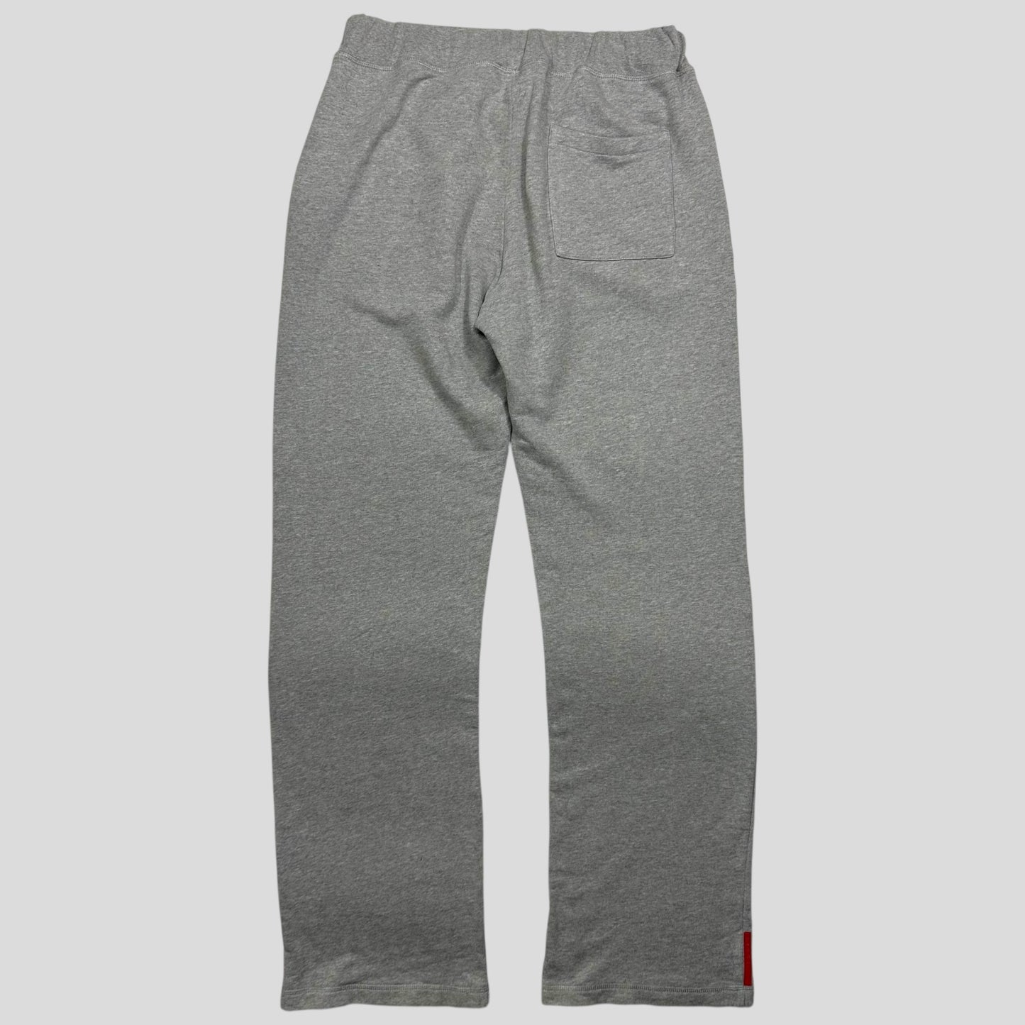 Prada Sport 2008 Baggy Grey Heavy Cotton Logo Joggers - XL