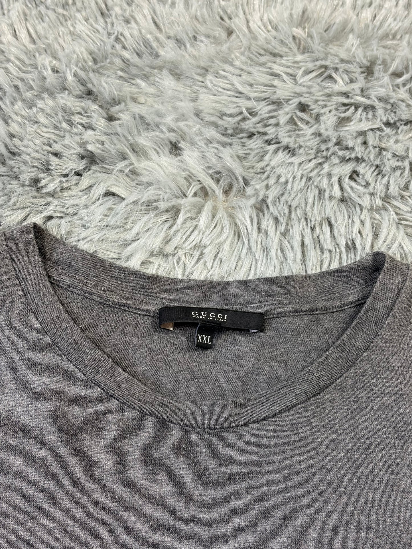 Gucci 2010s Web Stripe Grey T-shirt - L