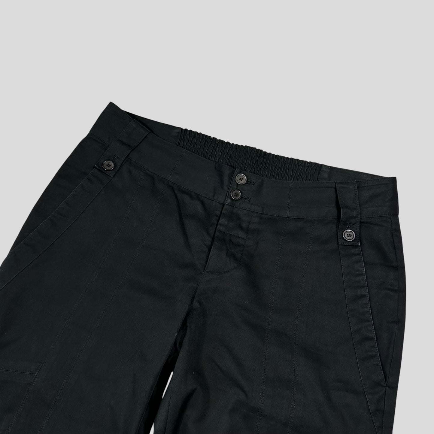 Gucci by Tom Ford 2002 Panelled Black Smart Trousers - IT40