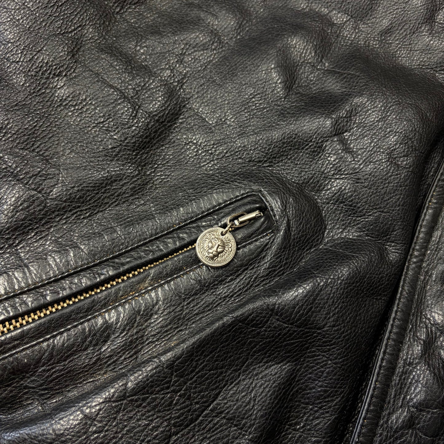 Gianni Versace 90’s Versus Leather Sherpa Flight Jacket - M/L