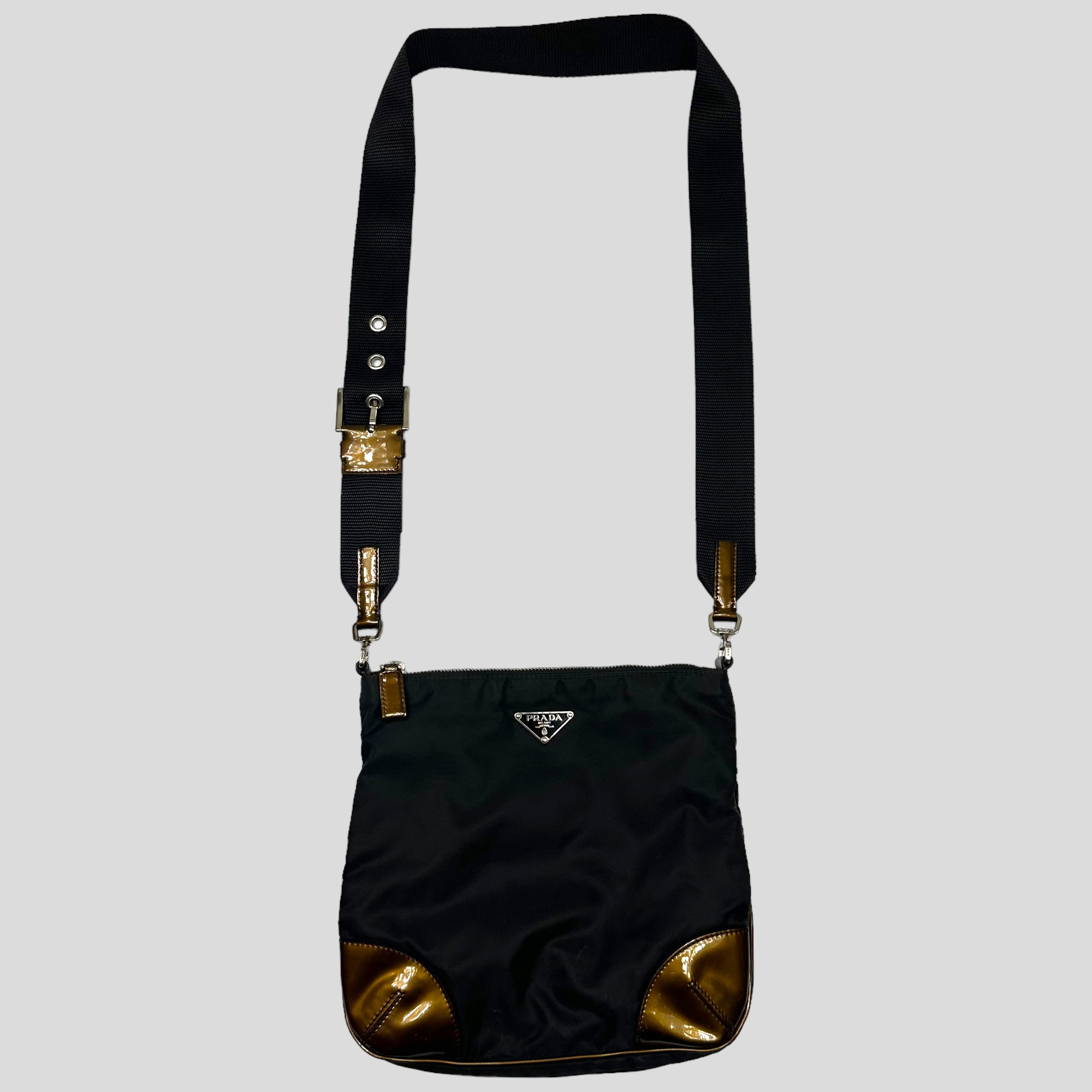 Prada black best sale nylon crossbody bag