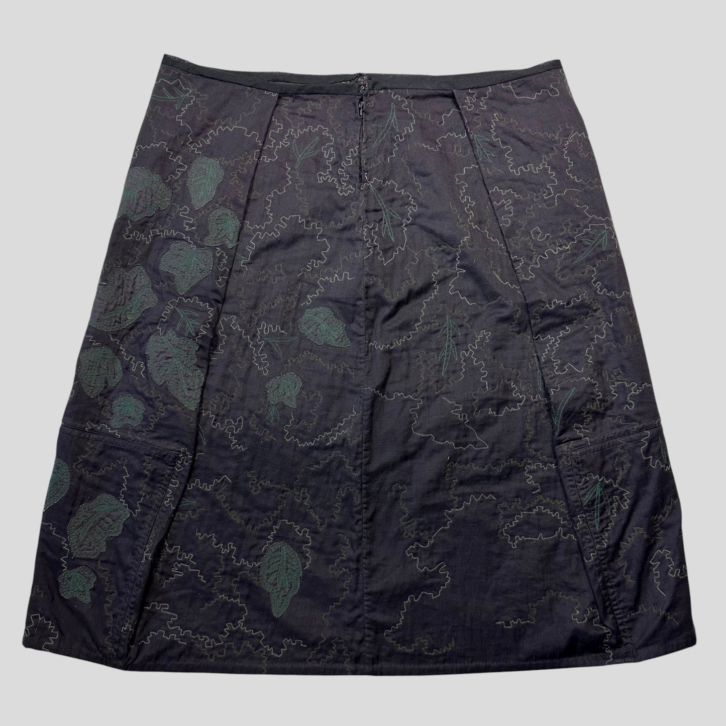 Issey Miyake HaaT 00’s Embroidered Leaves Skirt - 3 (L)