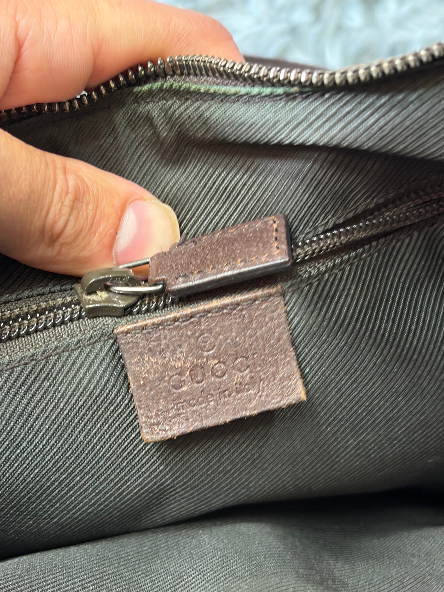 Gucci GG Monogram Brown Canvas Satchel Crossbody Bag