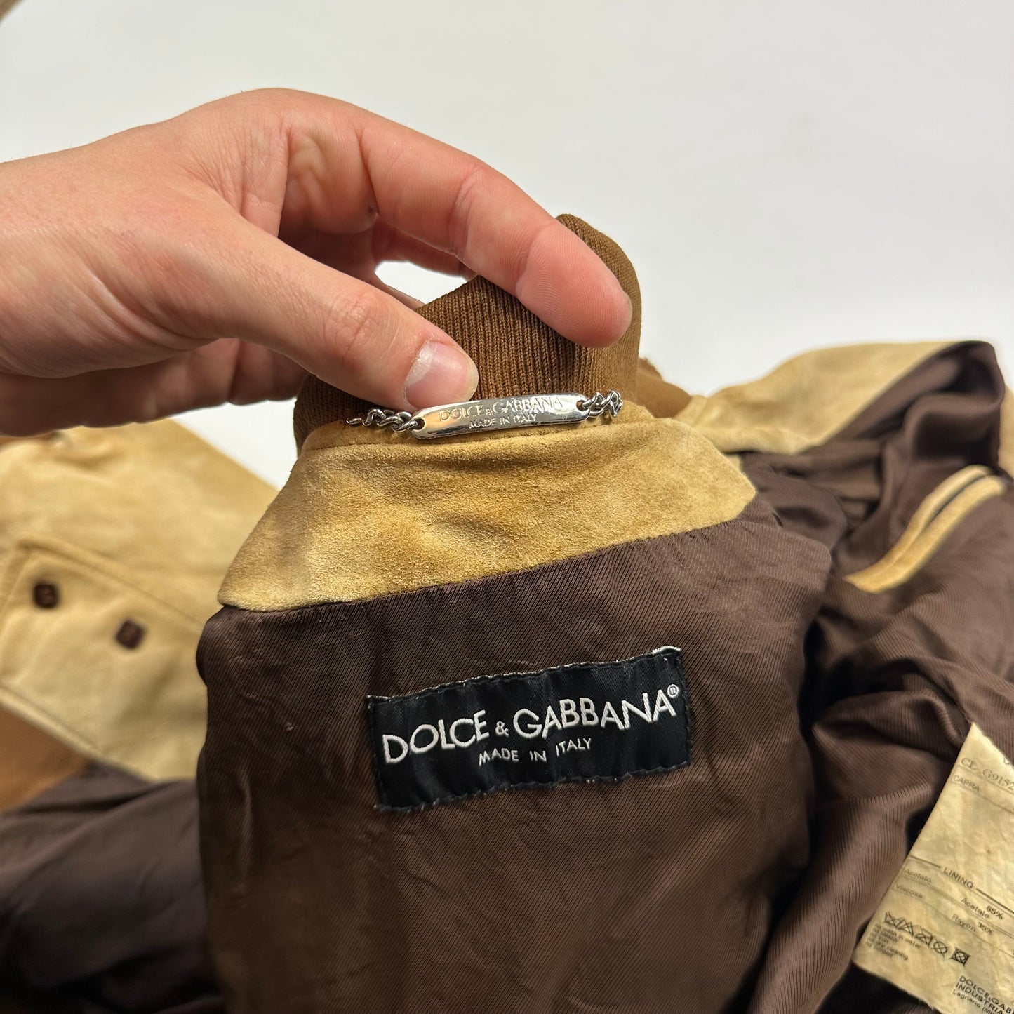 Dolce & Gabanna 00’s Goatskin Leather Flight Jacket - M