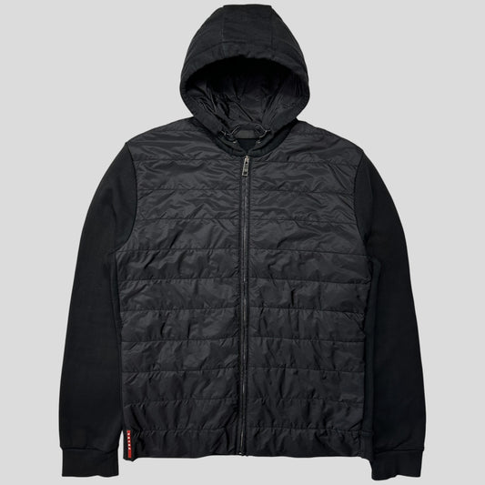 Prada 2015 Nylon + Cotton Panelled Hybrid Jacket - M/L
