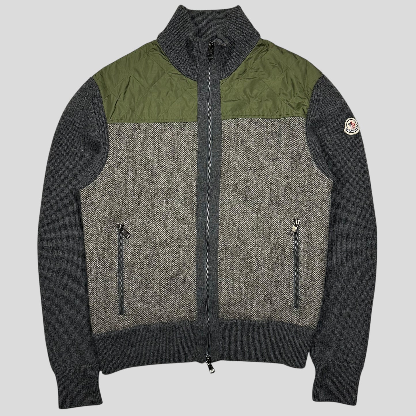 Moncler Wool & Nylon Maglione Tricot Cardigan Jacket - L (M)