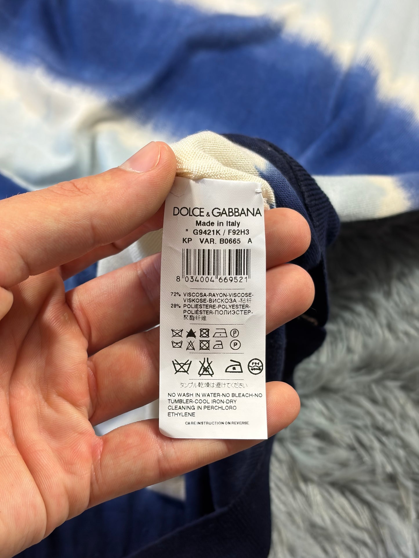 Dolce & Gabbana Ombré Waterfall Lightweight Knit Jumper - M