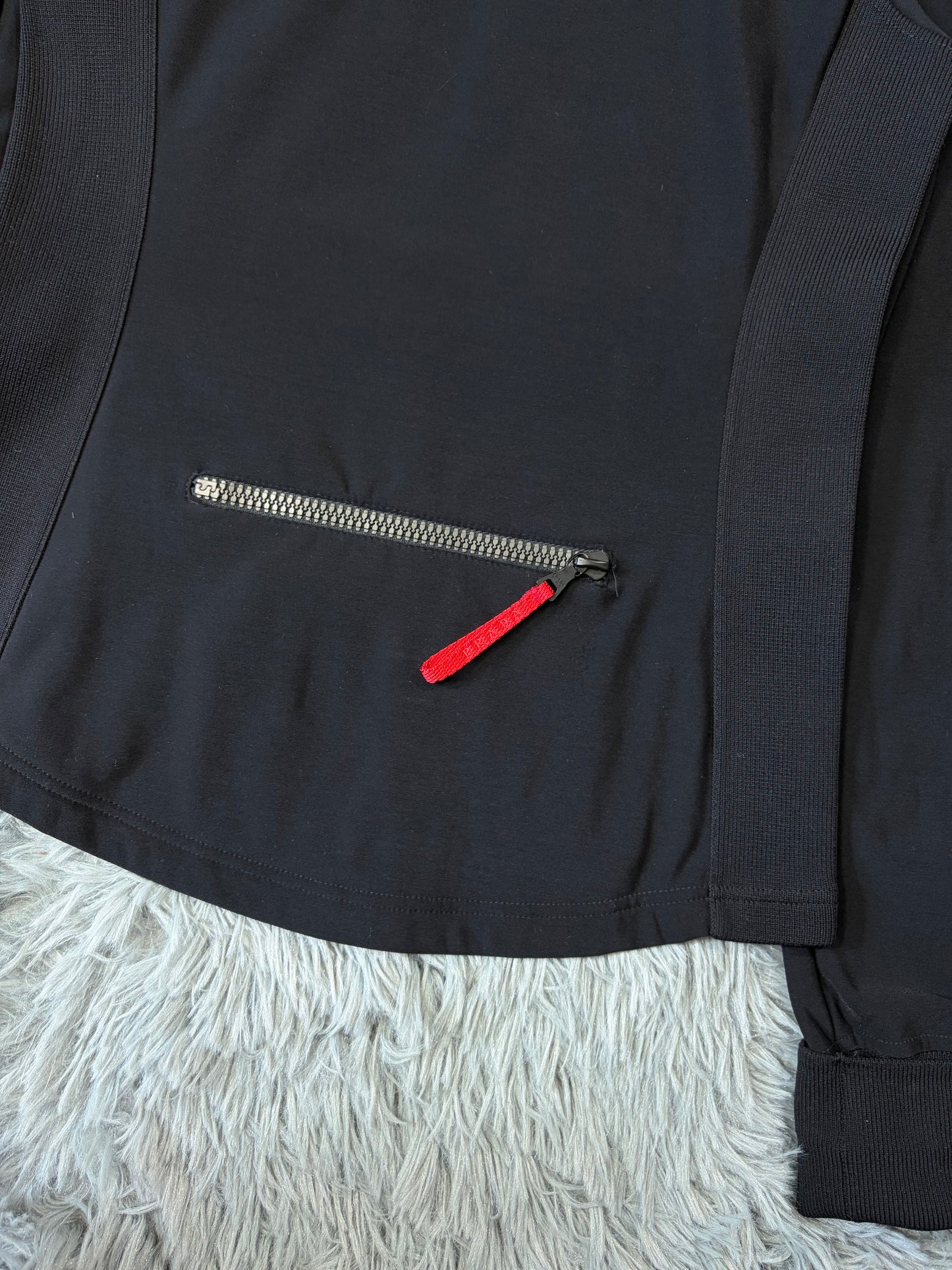 Prada Sport AW00 Nylon Stretch Contrast Seam Stash Pullover - XS/S