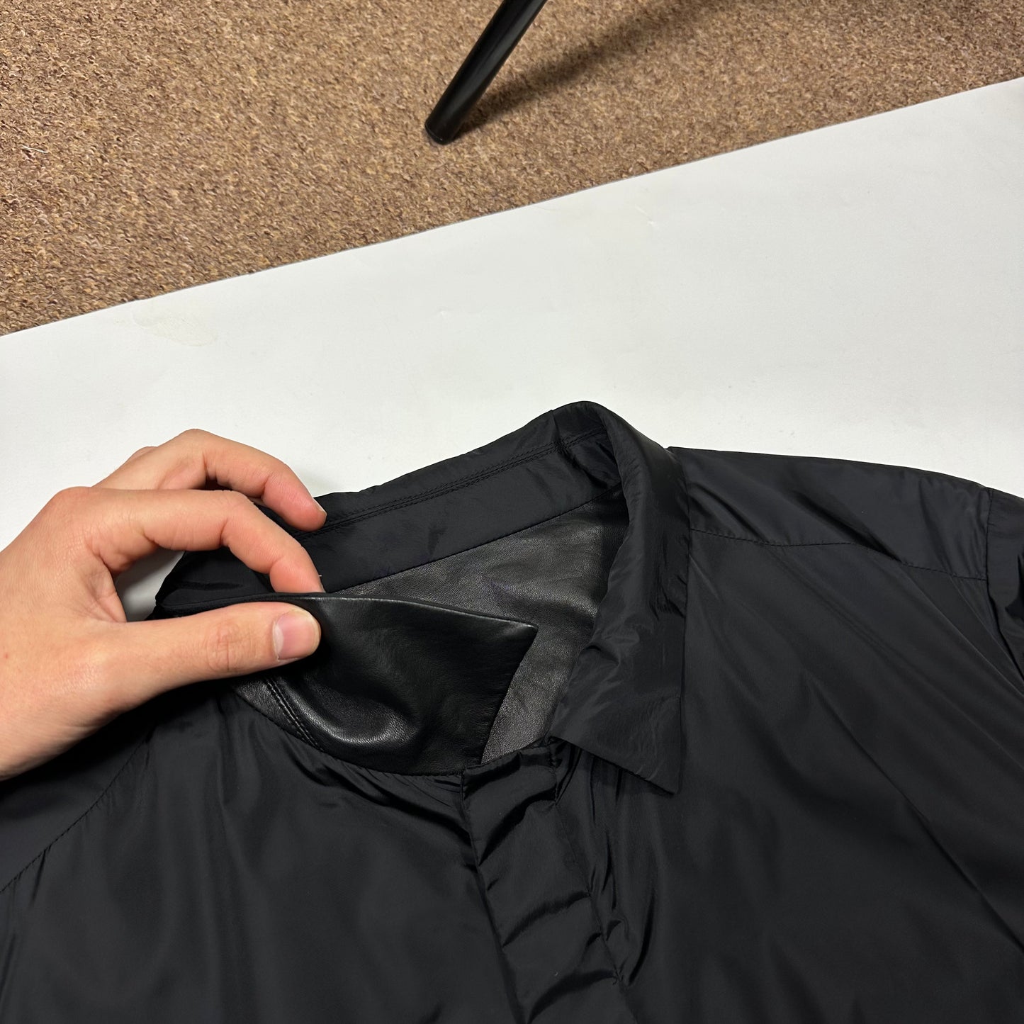 Prada Sport 2007 Glove Leather + Nylon Reversible Work Jacket - IT54 (L)