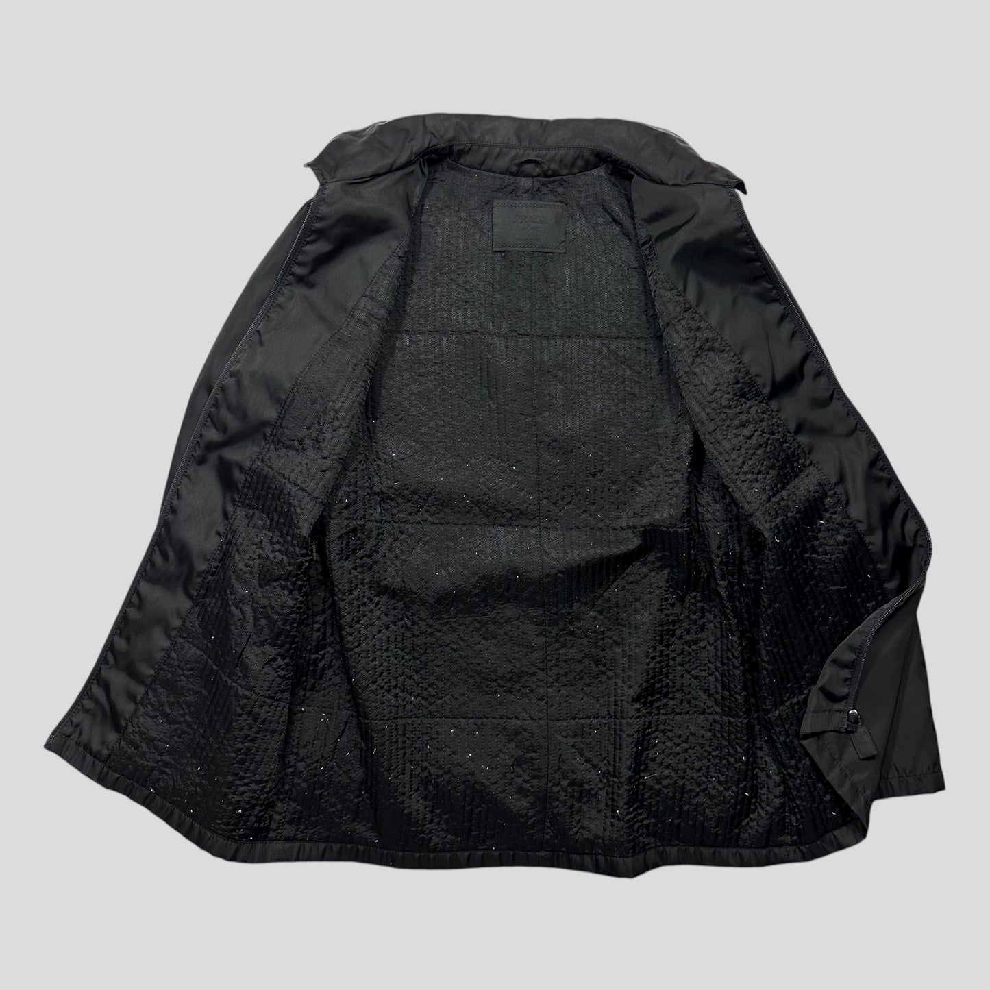 Prada 90’s Quilted Nylon Belt Parka Jacket - UK10