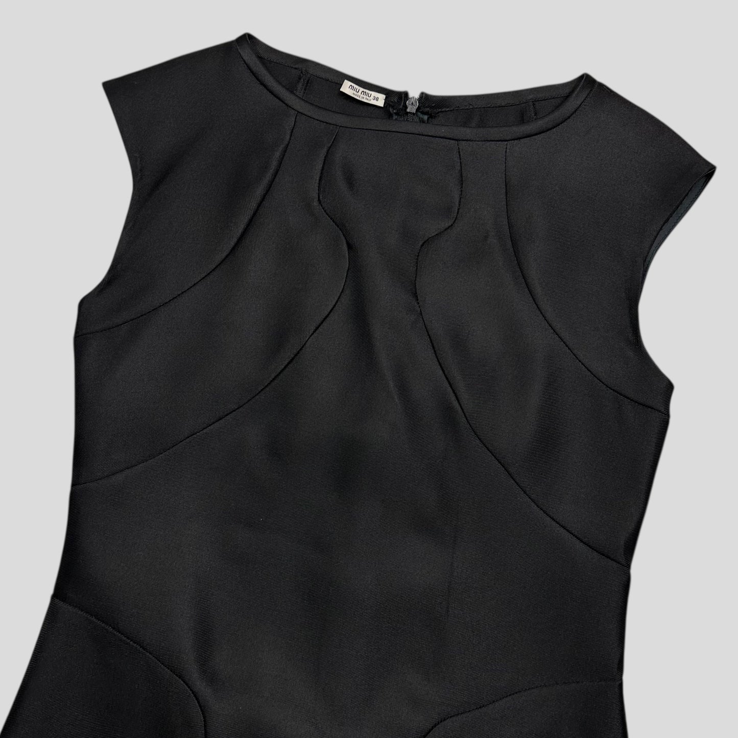 Miu Miu 2008 Silk Technical Panelled Sporty Dress - IT38 (UK8)