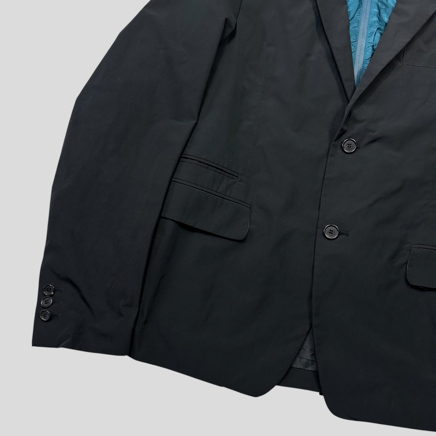 Prada 2017 Nylon Blazer Jacket with Removable Nylon Hood - IT50