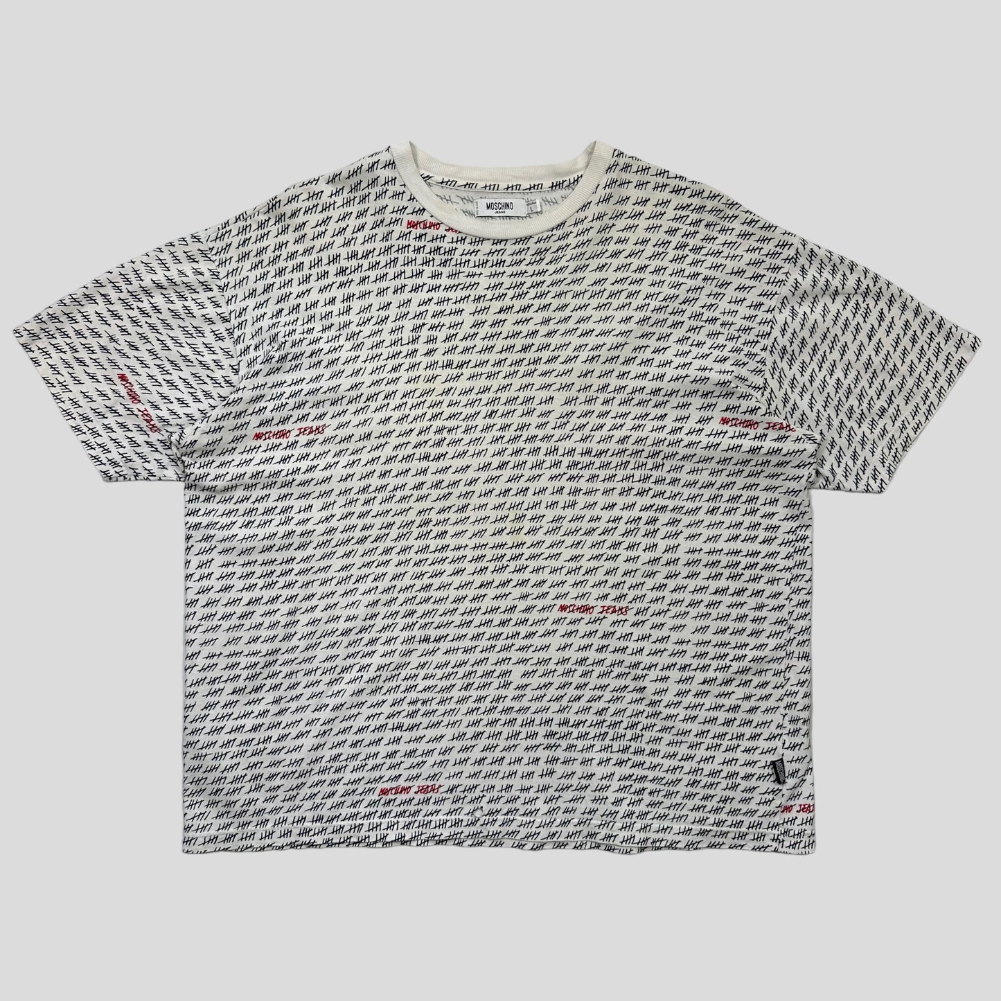 Moschino Jeans 00’s Tally Monogram Boxy T-shirt - L