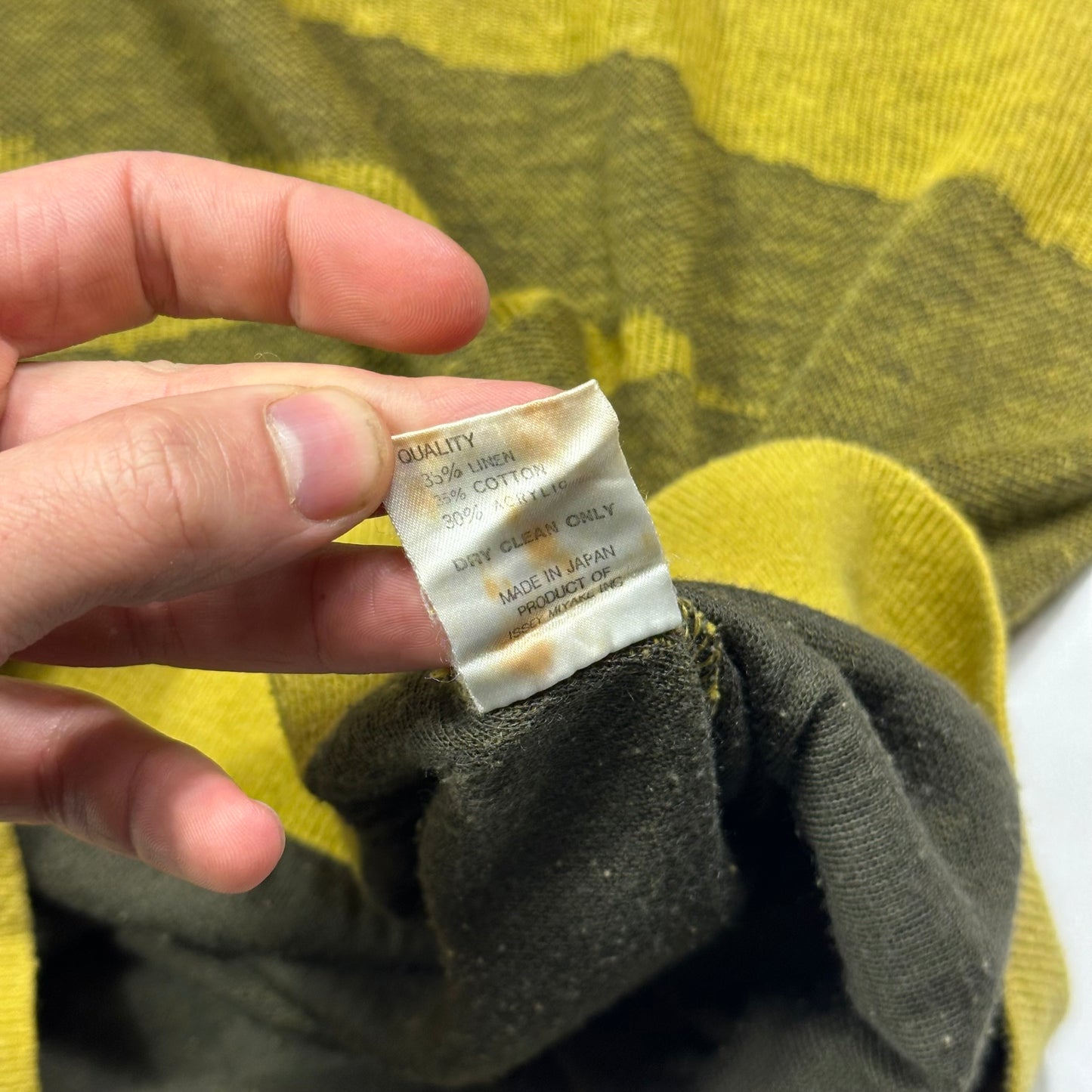 Issey Miyake 2002 Brush Stroke Knitted Shortsleeve Crewneck - M/L