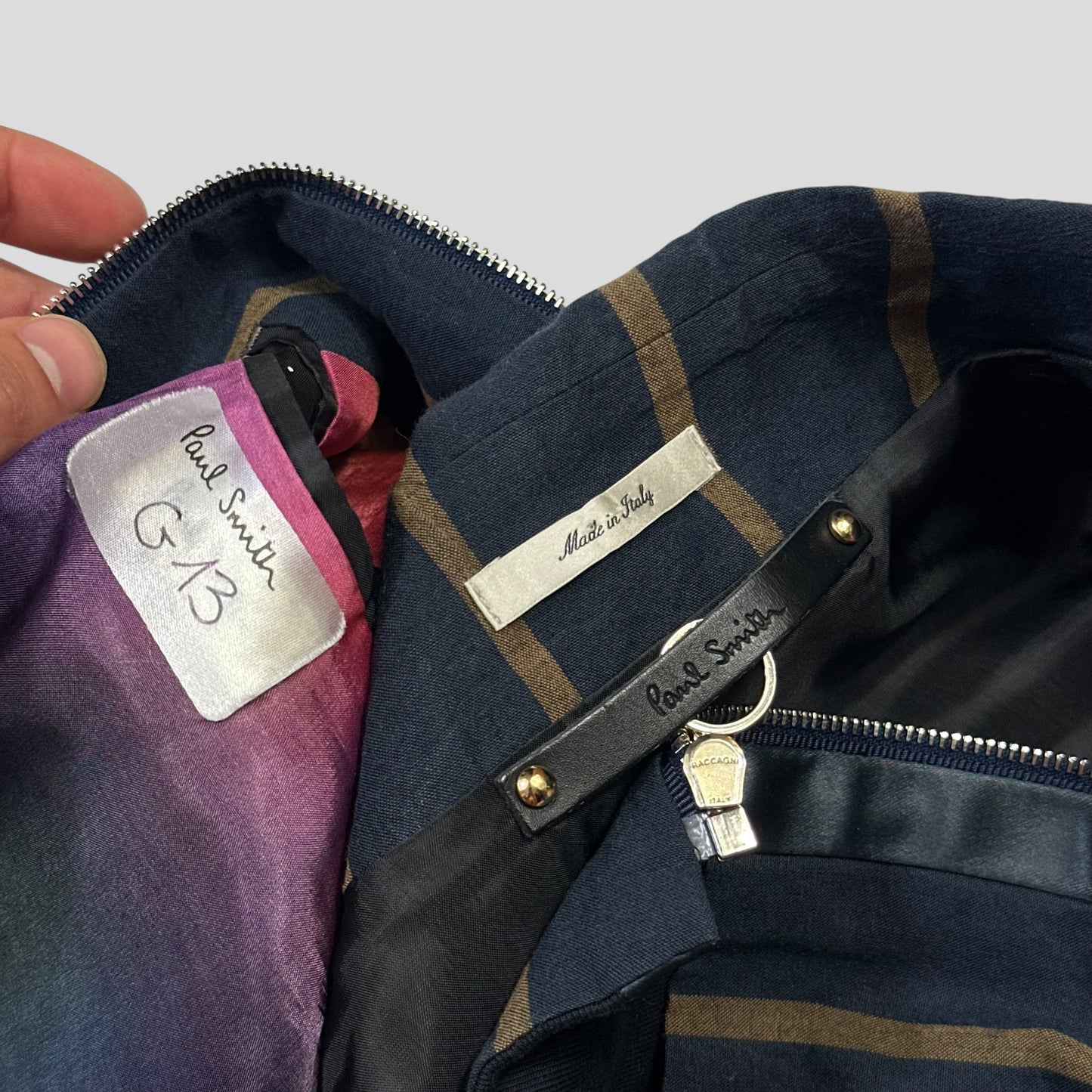 Paul Smith 2021 Runway SAMPLE Striped Panelled Blouson Jacket - S