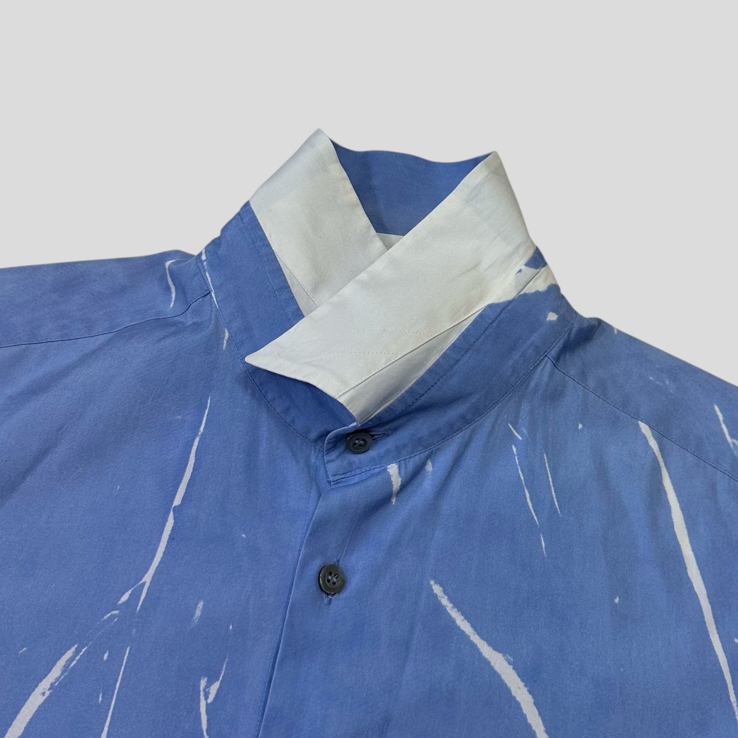 Prada Milano 00’s Sublimation Sky Blue Acid Print Shirt - L