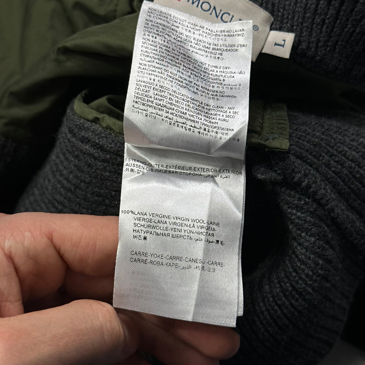 Moncler Wool & Nylon Maglione Tricot Cardigan Jacket - L (M)