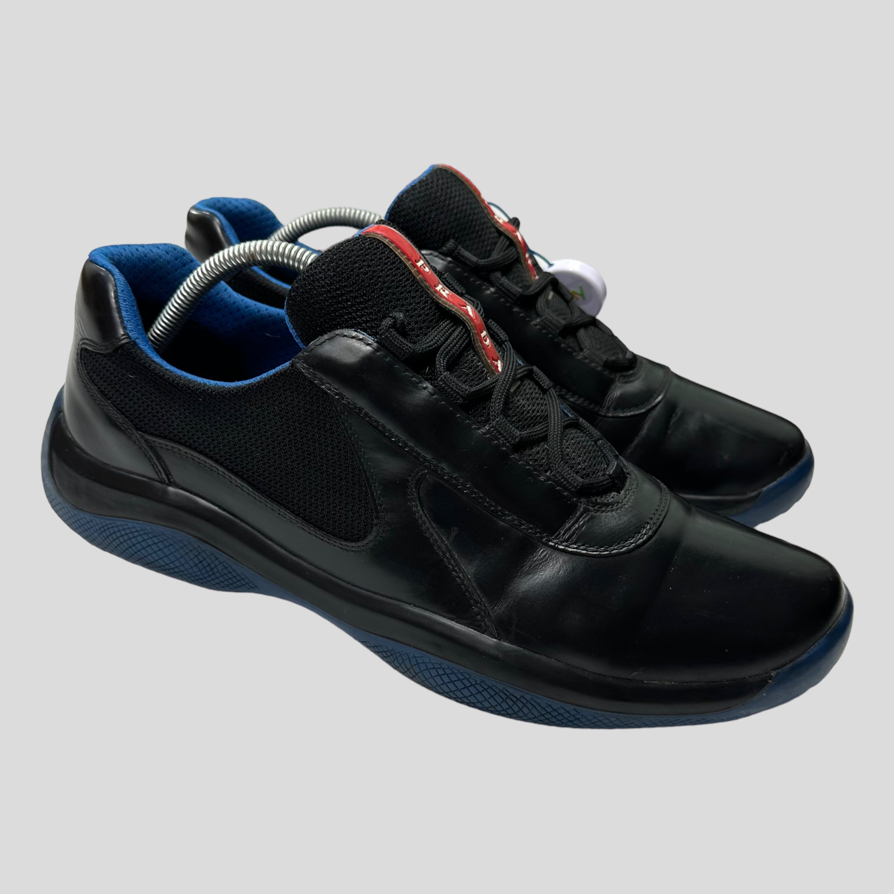 Prada Americas Cup Nero Black Cobalt Blue UK10 UK10.5