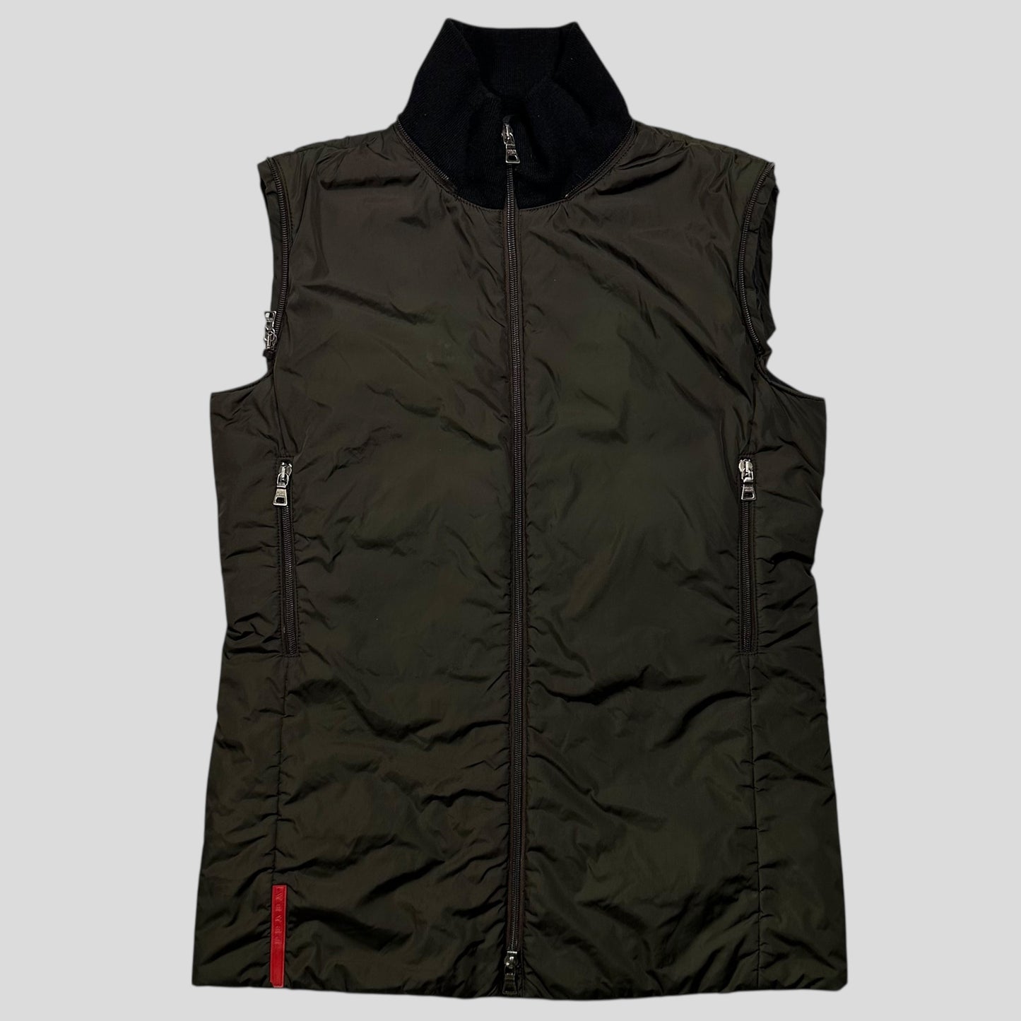 Prada Sport AW00 7 in 1 Nylon Padded Goat Fur Modular Bag Jacket - IT42 (S)