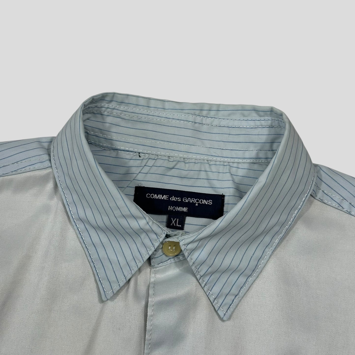 Comme Des Garçons Homme 00’s Striped Mix Material Shirt - M/L