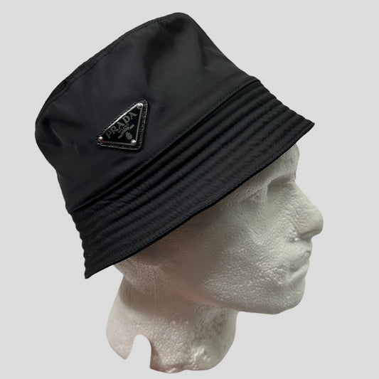 Prada Milano Nylon Bucket Hat - S/M