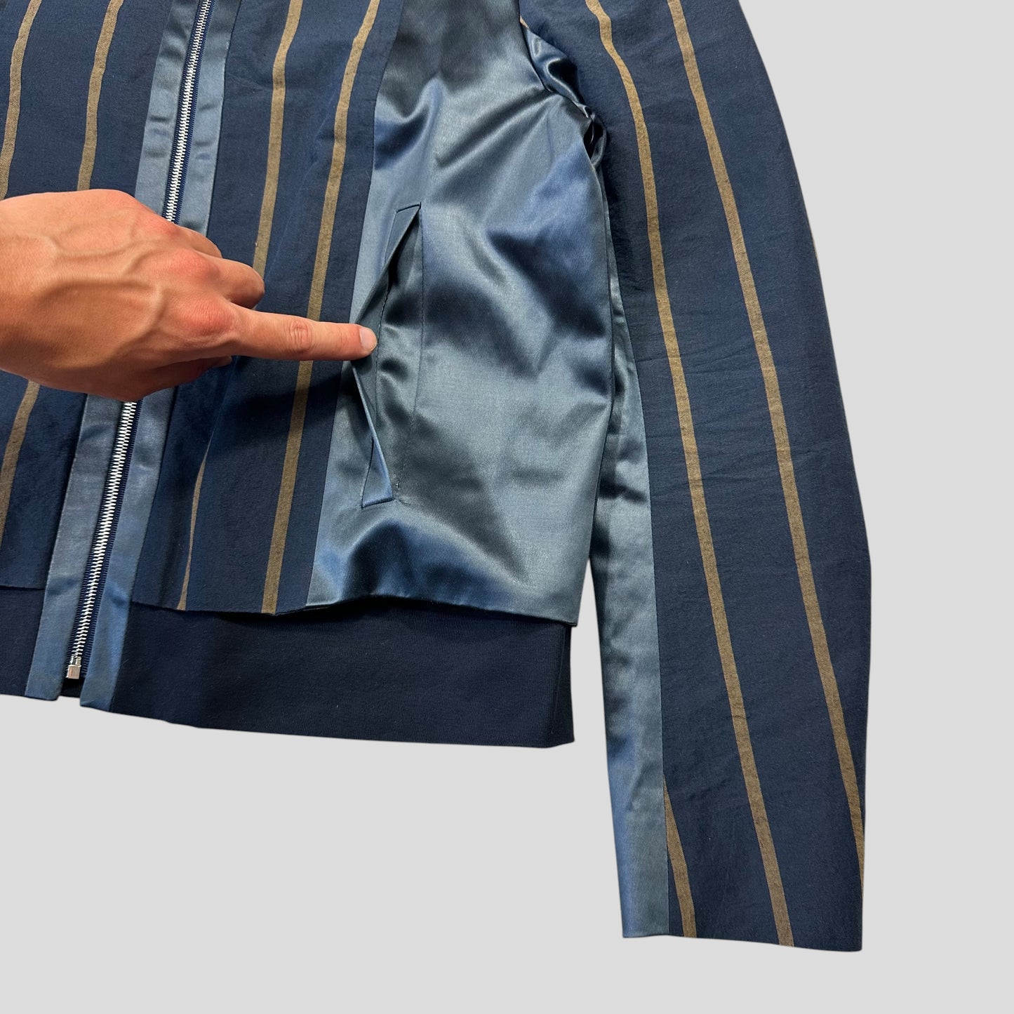 Paul Smith 2021 Runway SAMPLE Striped Panelled Blouson Jacket - S