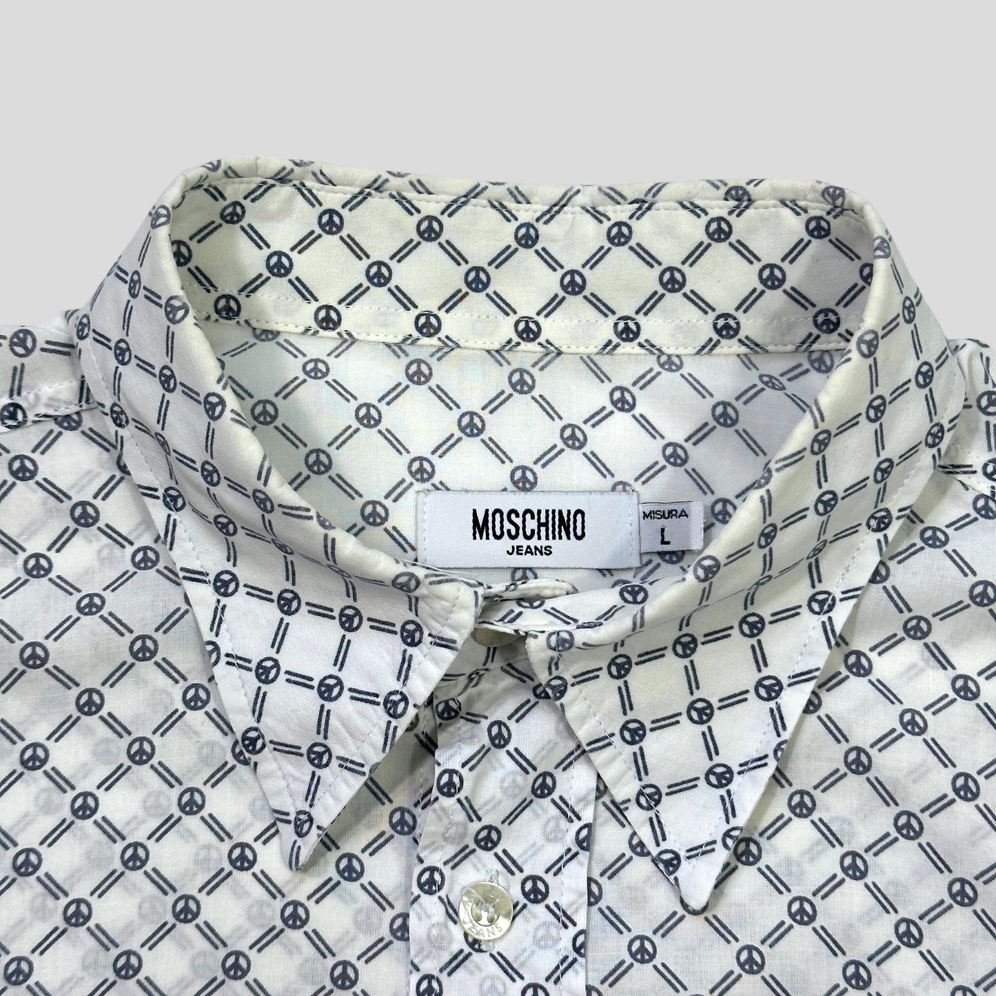 Moschino Jeans 00’s Peace Monogram Shirt - M