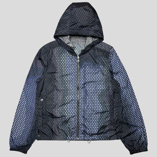 Prada Sport 2008 Geometric Shadow Print Nylon Jacket - M