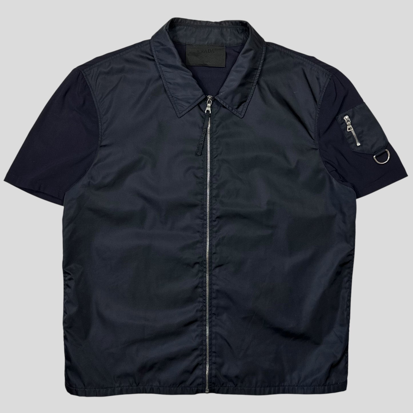 Prada SS00 Gabardine Nylon Hybrid Mini Pocket Shirt - L (M)