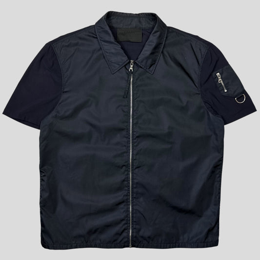 Prada SS00 Gabardine Nylon Hybrid Mini Pocket Shirt - L (M)