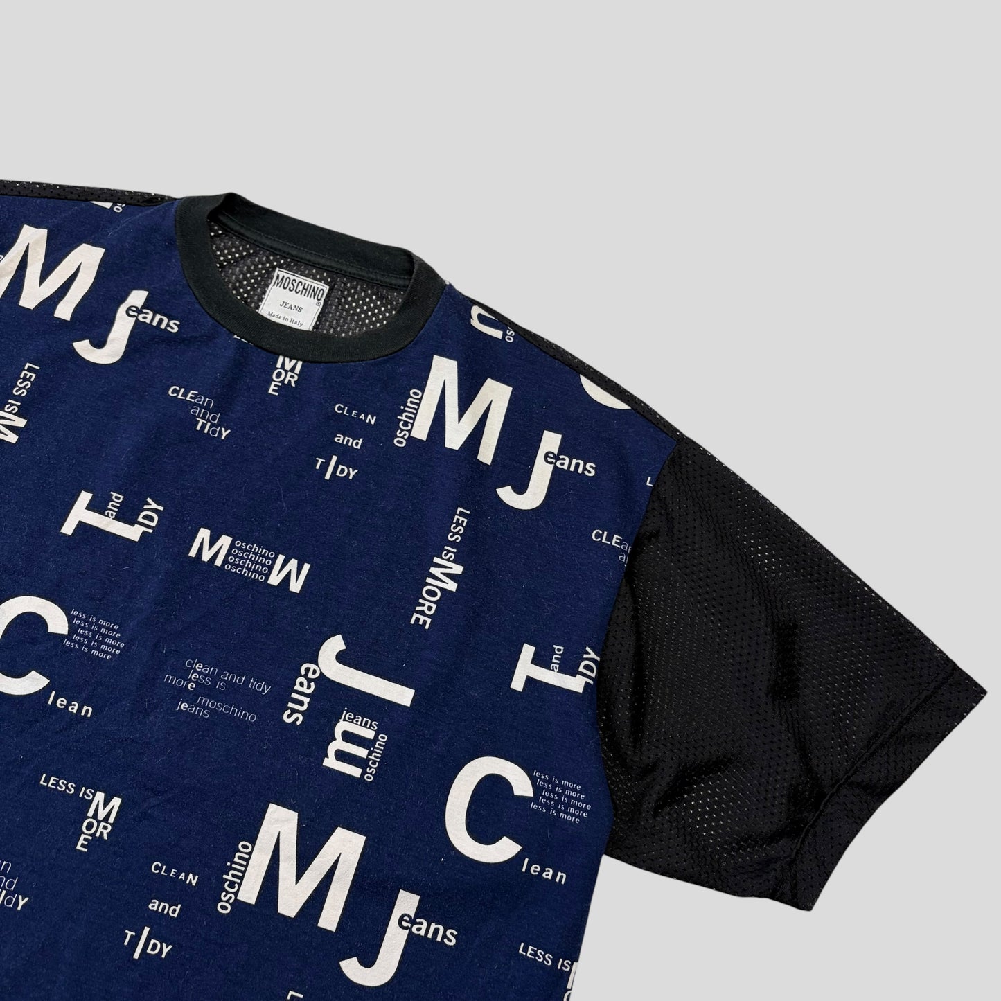 Moschino Jeans 1999 Less Is More Mesh Panelled T-shirt - M/L