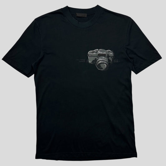 Prada 2013 Camera Appliqué Logo T-shirt - S