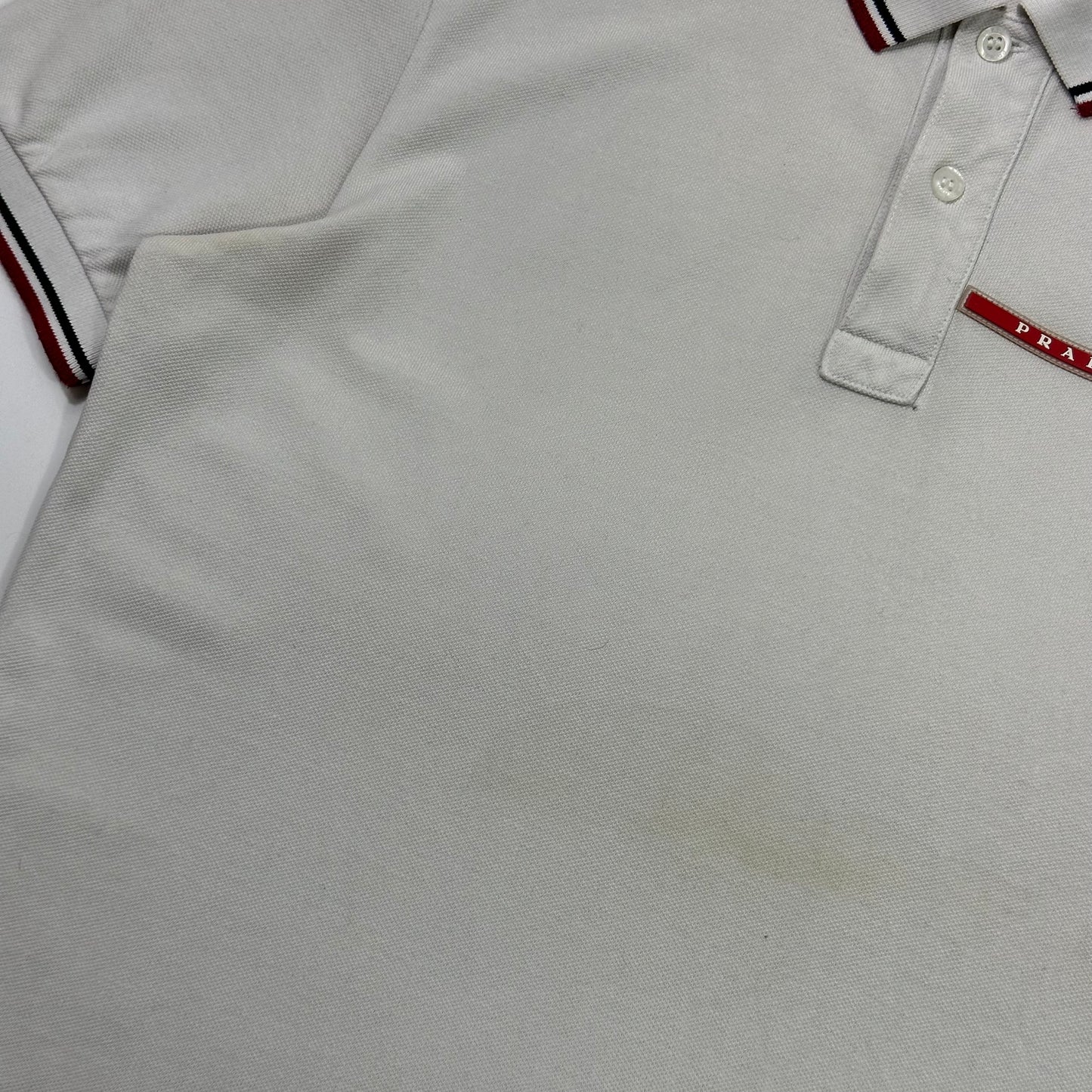 Prada 2018 Red Tab Polo Shirt - M